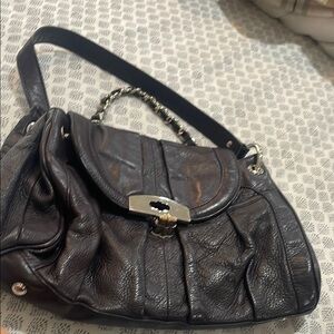 Elegant purple Leather Women's Bag